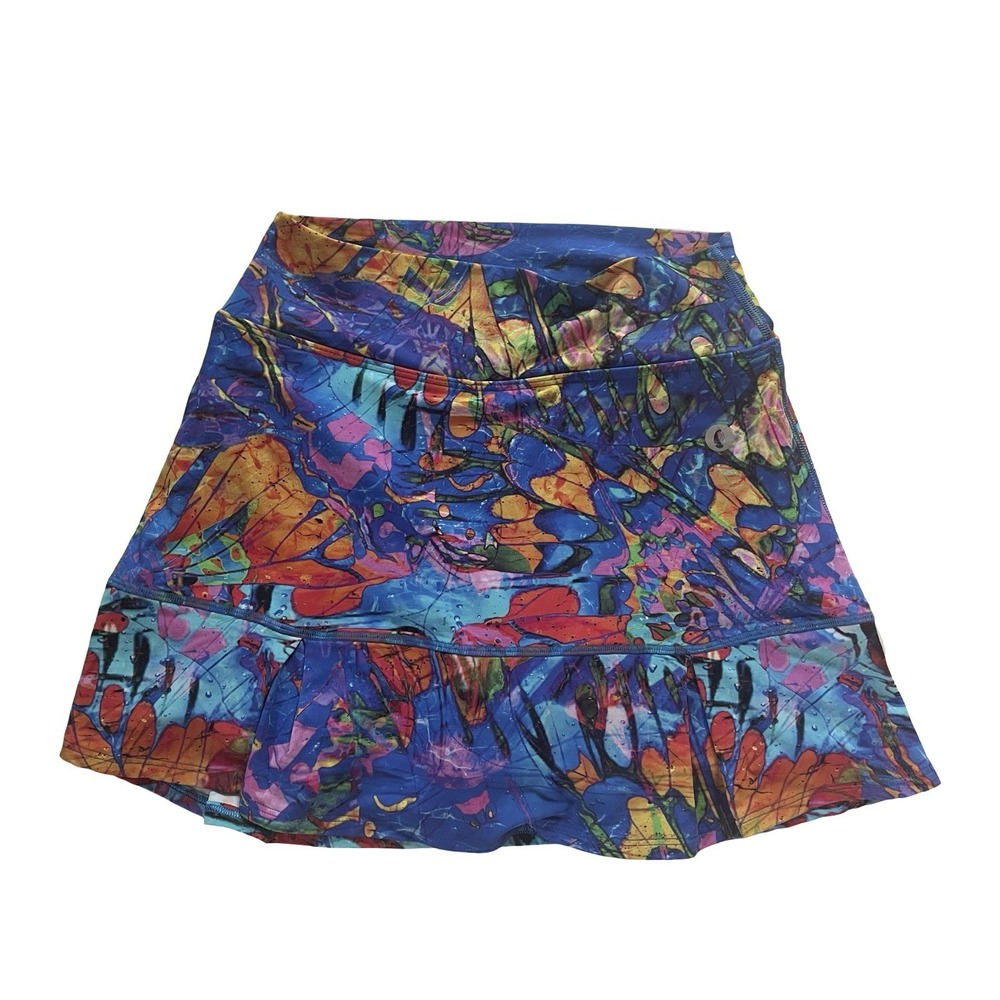 Dona Jo Womens Size 1 / US Size S Skort Athletic Tennis Golf Multicolor Abstract